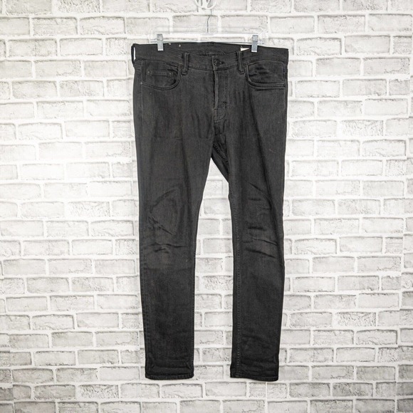 ALL SAINTS Men's the Cigarette Skinny Denim Jeans in Dark Gray Size 34 waist